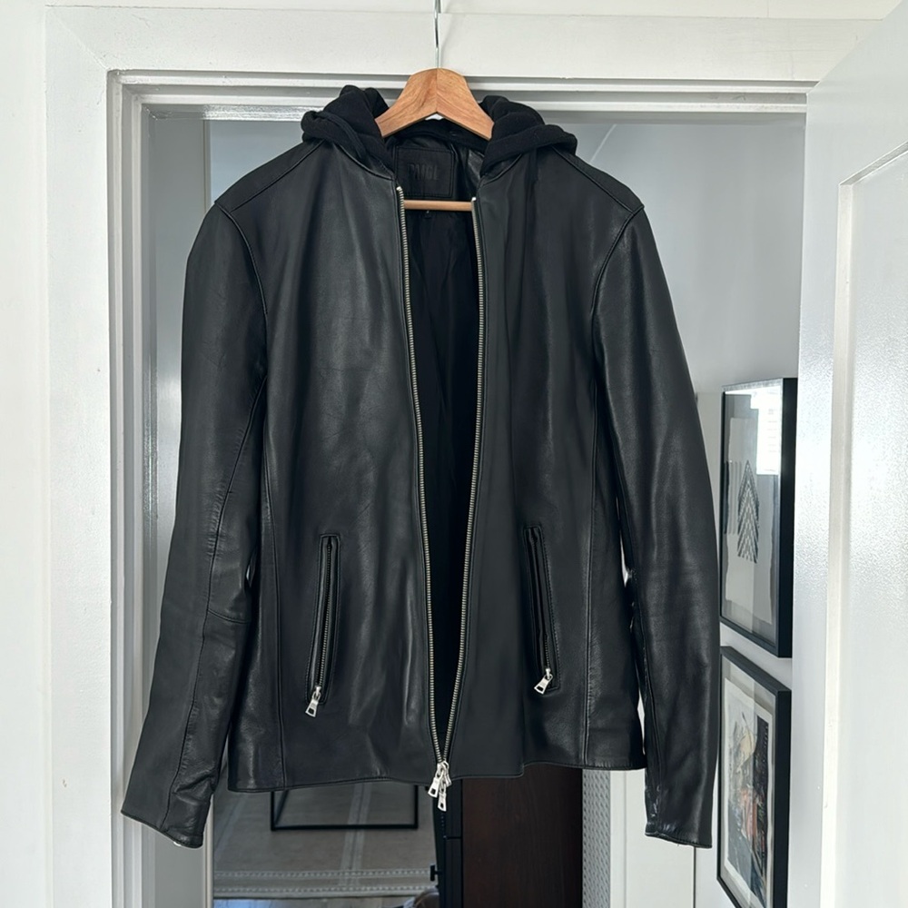 Black Leather Paige Jacket